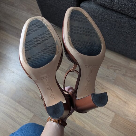 Brooks Brothers Leather T-Strap Heels | Italian Made | Vintage Style - Picture 8 of 11